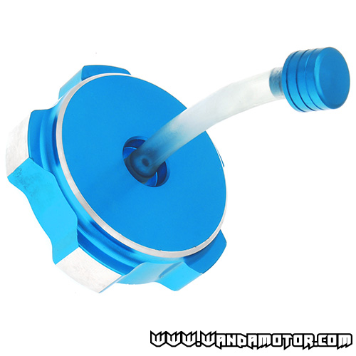 Fuel tank cap aluminium blue